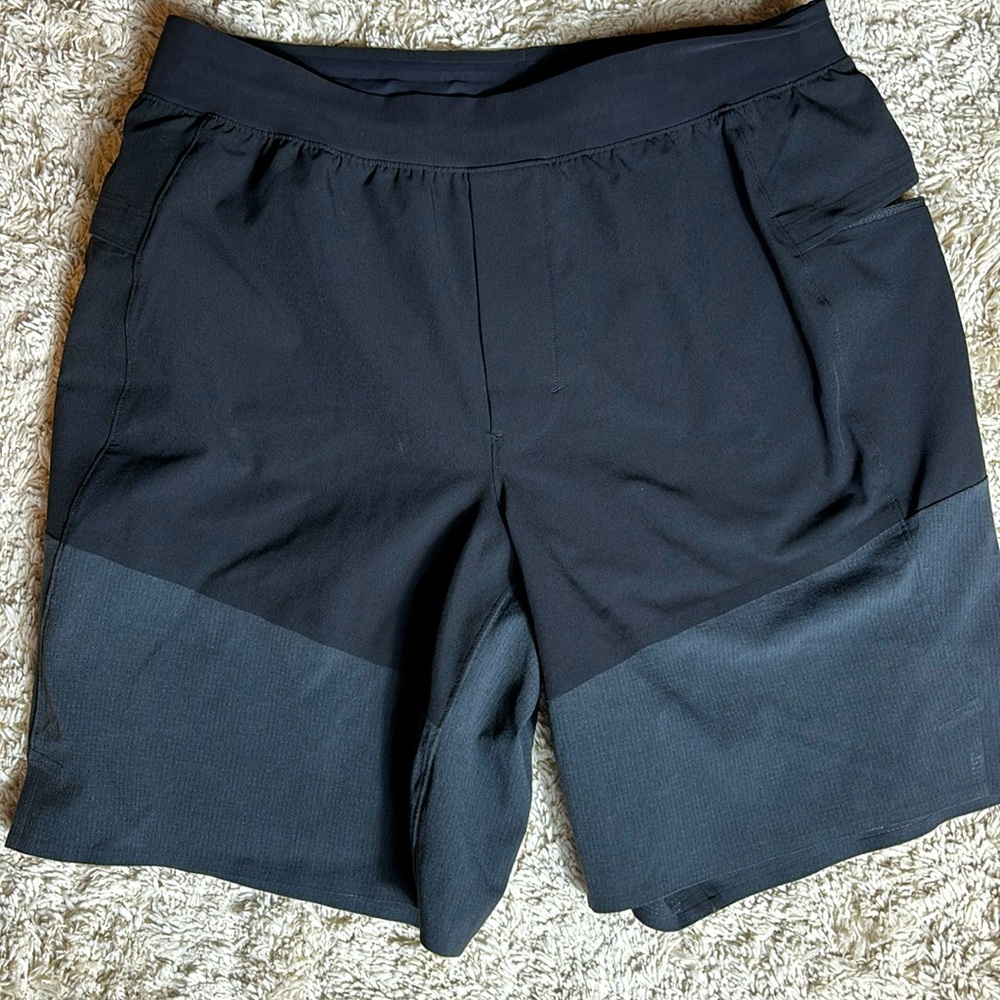 lululemon athletica Black and Gray Athletic Shorts